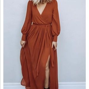 Maxi dress in RUST